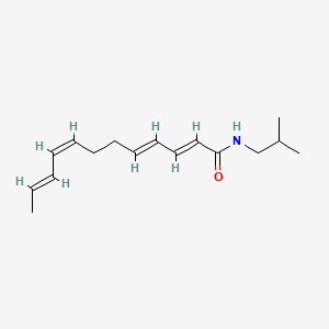 molecular formula C16H25NO B1366641 2,4,8,10-Dodecatetraenamide, N-(2-methylpropyl)-, (2E,4E,8Z,10E)- CAS No. 75917-90-7