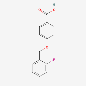 molecular formula C14H11FO3 B1366645 4-[(2-氟苄基)氧基]苯甲酸 CAS No. 405-24-3