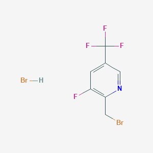 molecular formula C7H5Br2F4N B13666509 2-(Bromomethyl)-3-fluoro-5-(trifluoromethyl)pyridine hydrobromide 