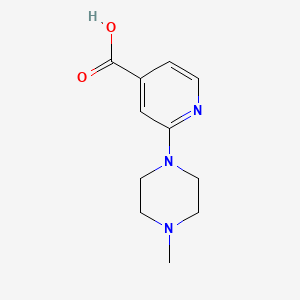 molecular formula C11H15N3O2 B1366654 2-(4-甲基-哌嗪-1-基)-异烟酸 CAS No. 876717-56-5