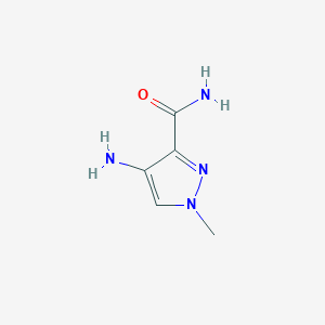 molecular formula C5H8N4O B1366659 4-氨基-1-甲基-1H-吡唑-3-甲酰胺 CAS No. 3920-40-9