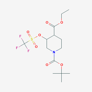 1-tert-Butyl 4-ethyl 3-(((trifluoromethyl)sulfonyl)oxy)piperidine-1,4-dicarboxylate