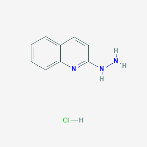 molecular formula C9H10ClN3 B13666686 2-Hydrazinylquinoline hydrochloride CAS No. 1076-68-2