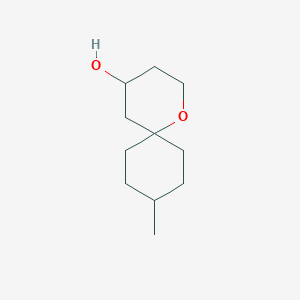 molecular formula C11H20O2 B13666693 9-Methyl-1-oxaspiro[5.5]undecan-4-ol 