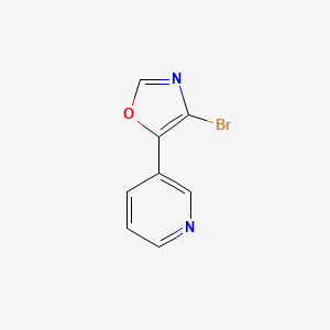 molecular formula C8H5BrN2O B13666695 4-Bromo-5-(pyridin-3-yl)oxazole 