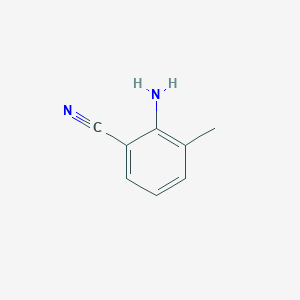molecular formula C8H8N2 B1366670 2-氨基-3-甲基苯甲腈 CAS No. 69797-49-5