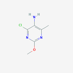 molecular formula C6H8ClN3O B13666710 4-Chloro-2-methoxy-6-methylpyrimidin-5-amine 