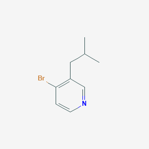 molecular formula C9H12BrN B13666734 4-Bromo-3-isobutylpyridine 