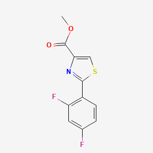 molecular formula C11H7F2NO2S B13666788 Methyl 2-(2,4-difluorophenyl)thiazole-4-carboxylate 