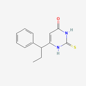 molecular formula C13H14N2OS B1366680 6-(1-phenylpropyl)-2-thioxo-2,3-dihydropyrimidin-4(1H)-one 