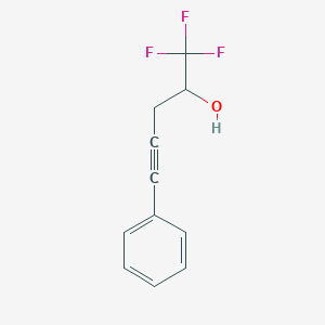 molecular formula C11H9F3O B1366692 1,1,1-Trifluoro-5-phenylpent-4-yn-2-ol 
