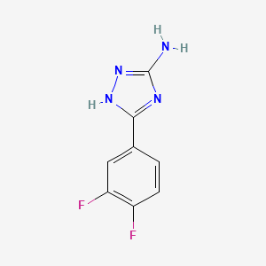 molecular formula C8H6F2N4 B13666964 5-Amino-3-(3,4-difluorophenyl)-1H-1,2,4-triazole 