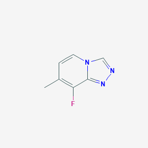 molecular formula C7H6FN3 B13667088 8-Fluoro-7-methyl-[1,2,4]triazolo[4,3-a]pyridine 