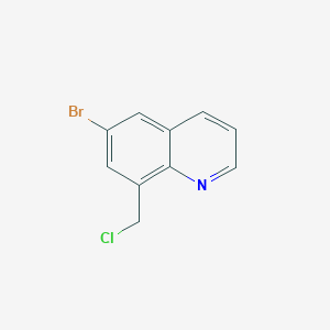 molecular formula C10H7BrClN B13667178 6-Bromo-8-(chloromethyl)quinoline 