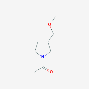 molecular formula C8H15NO2 B13667186 1-[3-(Methoxymethyl)-1-pyrrolidinyl]ethanone 