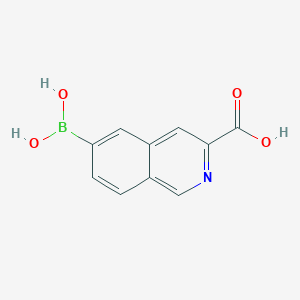 molecular formula C10H8BNO4 B13667248 6-Boronoisoquinoline-3-carboxylic acid 