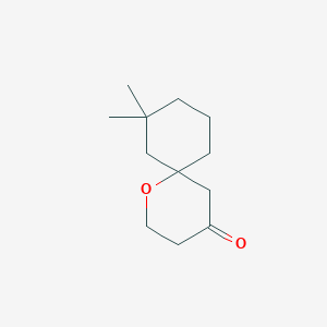 molecular formula C12H20O2 B13667291 8,8-Dimethyl-1-oxaspiro[5.5]undecan-4-one 