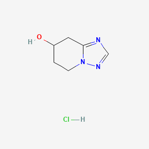 molecular formula C6H10ClN3O B13667306 5,6,7,8-Tetrahydro-[1,2,4]triazolo[1,5-a]pyridin-7-ol hydrochloride 