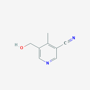 molecular formula C8H8N2O B13667373 5-(Hydroxymethyl)-4-methylnicotinonitrile 