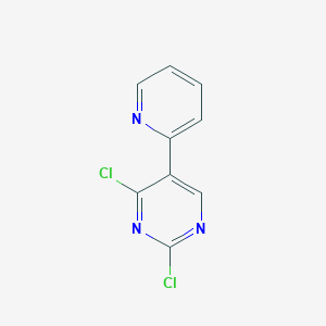 molecular formula C9H5Cl2N3 B13667376 2,4-Dichloro-5-(pyridin-2-yl)pyrimidine 