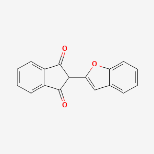 molecular formula C17H10O3 B13667431 2-(Benzofuran-2-yl)-1H-indene-1,3(2H)-dione 