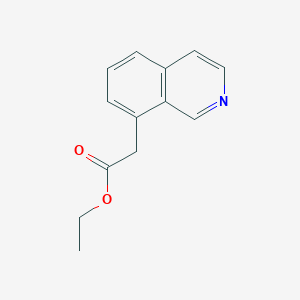 molecular formula C13H13NO2 B13667444 Ethyl 2-(isoquinolin-8-yl)acetate 