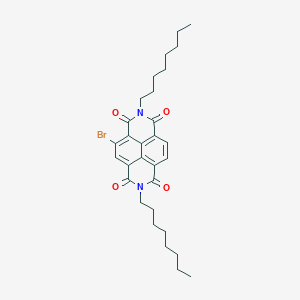 molecular formula C30H37BrN2O4 B13667472 4-Bromo-2,7-dioctylbenzo[lmn][3,8]phenanthroline-1,3,6,8(2H,7H)-tetraone 