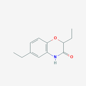 molecular formula C12H15NO2 B13667511 2,6-Diethyl-2H-benzo[b][1,4]oxazin-3(4H)-one 