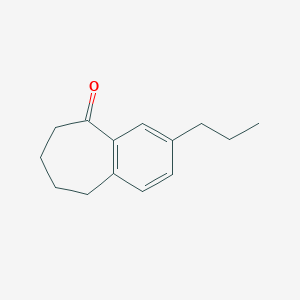 molecular formula C14H18O B13667516 3-Propyl-6,7,8,9-tetrahydro-5H-benzo[7]annulen-5-one 