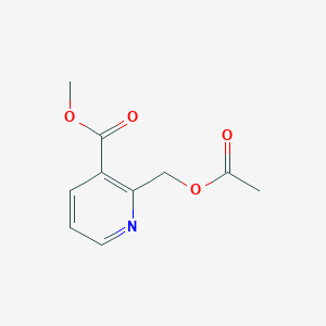 molecular formula C10H11NO4 B13667529 Methyl 2-(acetoxymethyl)nicotinate 