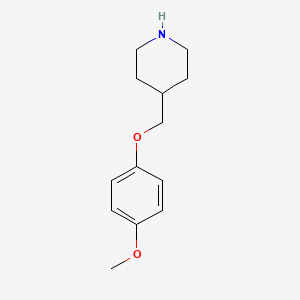 molecular formula C13H19NO2 B1366754 4-(4-甲氧基苯氧甲基)-哌啶 CAS No. 63608-38-8