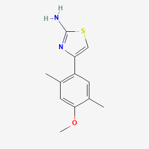 molecular formula C12H14N2OS B1366755 4-(4-甲氧基-2,5-二甲基苯基)-1,3-噻唑-2-胺 CAS No. 879053-77-7