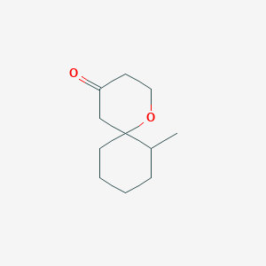 molecular formula C11H18O2 B13667561 7-Methyl-1-oxaspiro[5.5]undecan-4-one 