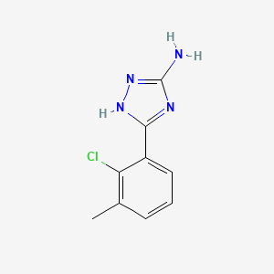 molecular formula C9H9ClN4 B13667565 5-Amino-3-(2-chloro-3-methylphenyl)-1H-1,2,4-triazole 