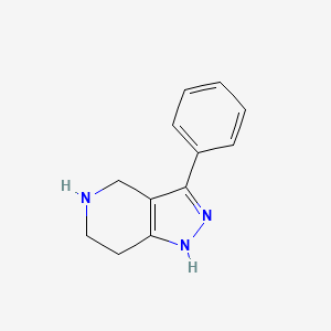 molecular formula C12H13N3 B1366757 3-苯基-4,5,6,7-四氢-1H-吡唑并[4,3-c]吡啶 CAS No. 87642-29-3