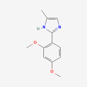 molecular formula C12H14N2O2 B13667575 2-(2,4-Dimethoxyphenyl)-5-methyl-1H-imidazole 