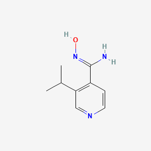 molecular formula C9H13N3O B13667601 N-Hydroxy-3-isopropylisonicotinimidamide 