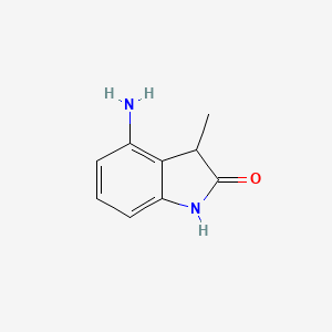 molecular formula C9H10N2O B13667618 4-Amino-3-methylindolin-2-one 