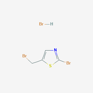 molecular formula C4H4Br3NS B13667621 2-Bromo-5-(bromomethyl)thiazole hydrobromide 