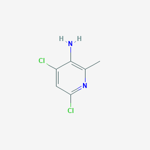 molecular formula C6H6Cl2N2 B13667629 4,6-Dichloro-2-methylpyridin-3-amine 