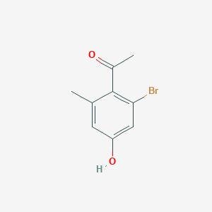 molecular formula C9H9BrO2 B13667631 1-(2-Bromo-4-hydroxy-6-methylphenyl)ethan-1-one 