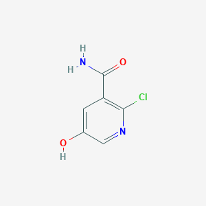 molecular formula C6H5ClN2O2 B13667640 2-Chloro-5-hydroxynicotinamide 