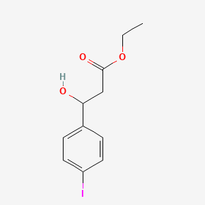 molecular formula C11H13IO3 B13667669 Ethyl 3-Hydroxy-3-(4-iodophenyl)propanoate 