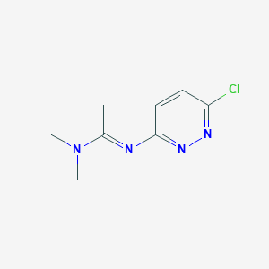molecular formula C8H11ClN4 B1366769 N'-(6-氯吡啶嗪-3-基)-N,N-二甲基乙烯亚胺酰胺 CAS No. 68675-27-4