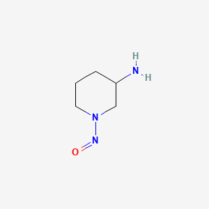 molecular formula C5H11N3O B13667695 1-Nitrosopiperidin-3-amine 