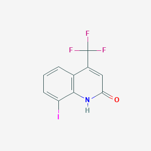 molecular formula C10H5F3INO B13667725 8-iodo-4-(trifluoromethyl)quinolin-2(1H)-one 