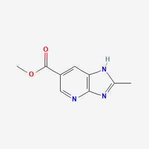 molecular formula C9H9N3O2 B13667740 Methyl 2-methyl-1H-imidazo[4,5-b]pyridine-6-carboxylate 