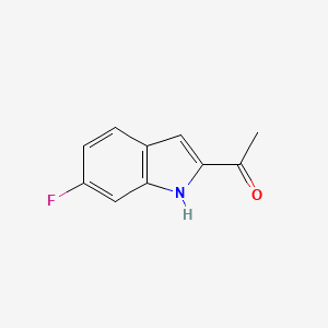 molecular formula C10H8FNO B13667792 1-(6-Fluoro-1H-indol-2-yl)ethanone 