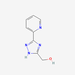 molecular formula C8H8N4O B13667842 [5-(Pyridin-2-yl)-1H-1,2,4-triazol-3-yl]methanol 