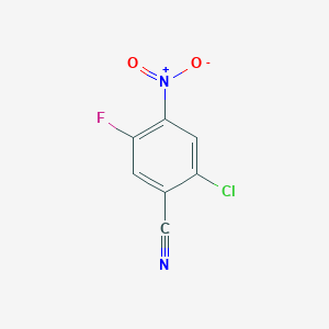 molecular formula C7H2ClFN2O2 B13667855 2-Chloro-5-fluoro-4-nitrobenzonitrile 